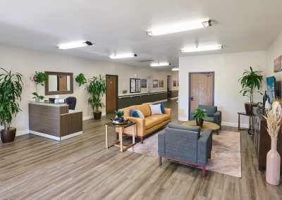 The lobby at Arbor Rehab